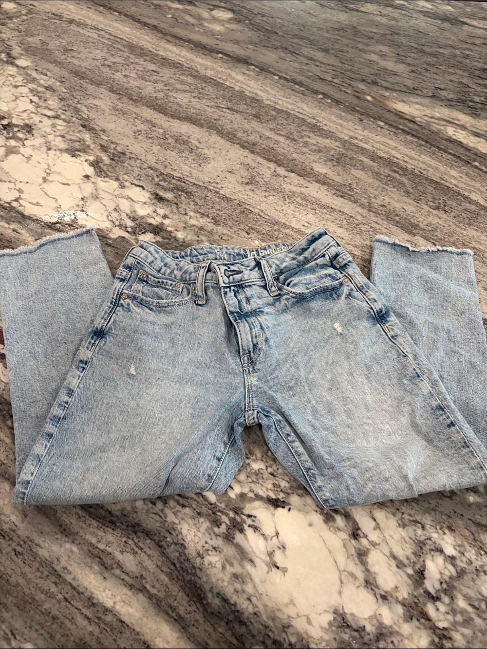 Light Wash Girls Jeans - Classic High-Rise Straight Leg